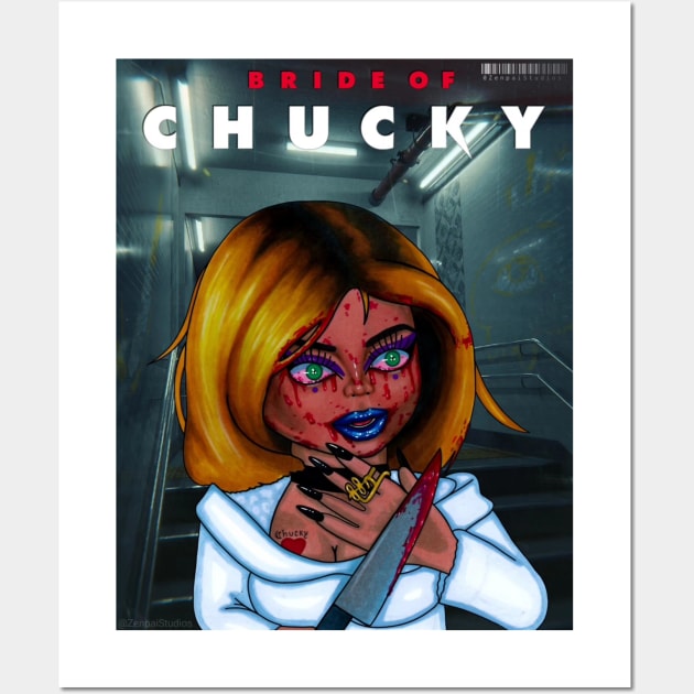 Bride of Chucky Wall Art by Zenpaistudios